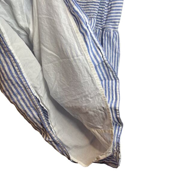 Gap Girls M Dress Blue White Stripe Tank Sleeveless Flutter Strap Woven - Picture 8 of 8